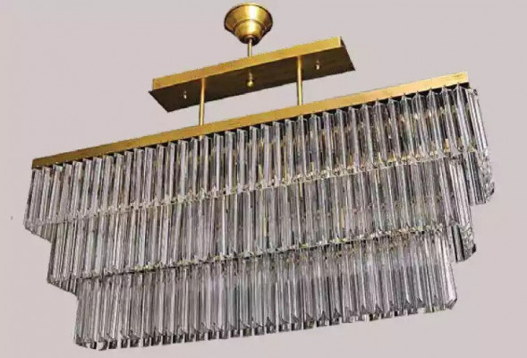 Chandelier Living Room Brass Lustre Lamp Ceiling Light Pendant Light
