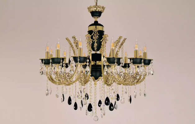 Lamp chandelier, ceiling chandelier, luxury ceiling lamp, black crystal chandelier