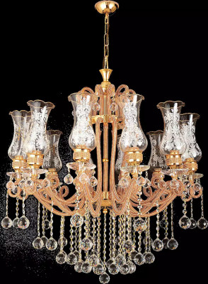 Luxury ceiling light chandelier crystal gold ceiling lamp