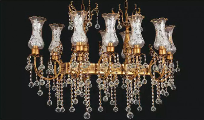 Chandelier Ceiling Light Luxury Ceiling Lamp Gilded Crystal Light