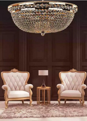 Round crystal light ceiling lamp luxury chandelier ceiling light gold chandelier