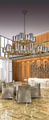 Design lamps 95x120 chandelier beautiful living room light luxury lustre glass
