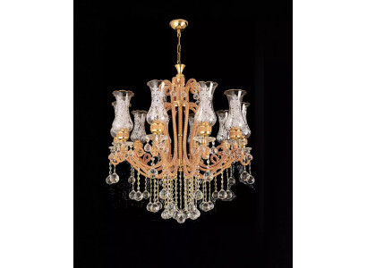 Luxury ceiling chandelier crystal gold lamp