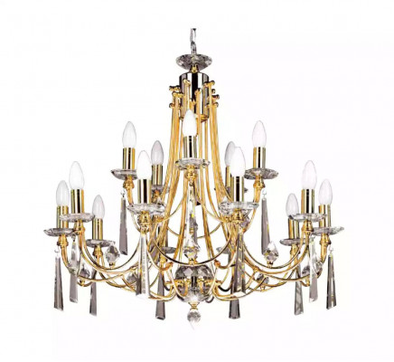 Luxury Chandelier Ceiling Light Art Gold Crystal