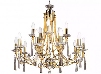 Luxury Chandelier Ceiling Light Art Gold Crystal