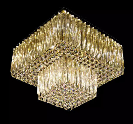 Chandelier ceiling lamp living room gold luxury lighting crystal