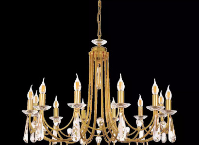 Luxury Crystal Chandelier Ceiling Lamp Gold Art