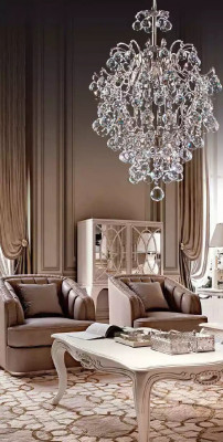 Luxury crystal chandelier silver ceiling lamp chandelier