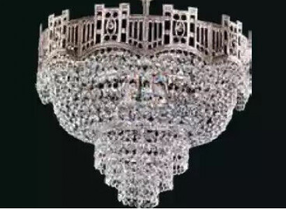 Ceiling chandelier luxury hanging lamp chandelier silver crystal lamp