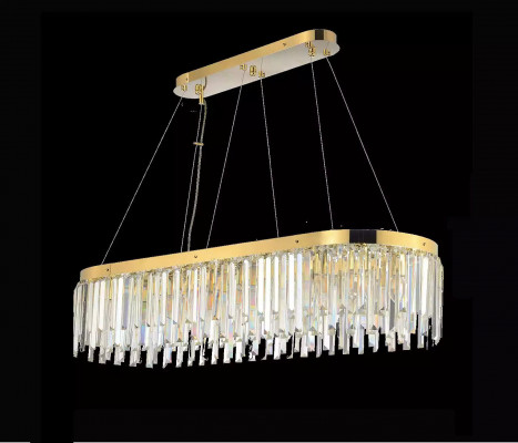 Chandelier Crystal Luxury Gold Pendant Hanging Lamp Light Living Room