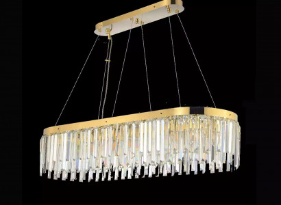 Chandelier Crystal Luxury Gold Pendant Hanging Lamp Light Living Room