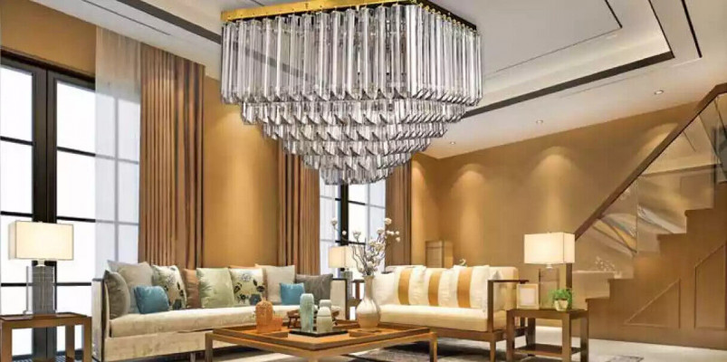 Ceiling chandelier luxury gold chandelier ceiling lamp crystal light.