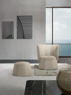 Design armchair luxury single-seater modern reclining textile 1 seat furniture single-seater Prianera.