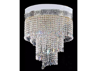 Luster Ceiling Light Silver Chandelier Ceiling Lamp Crystal 40x70 Lamp