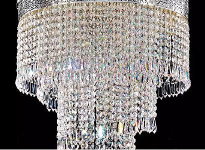 Luster Ceiling Light Silver Chandelier Ceiling Lamp Crystal 40x70 Lamp