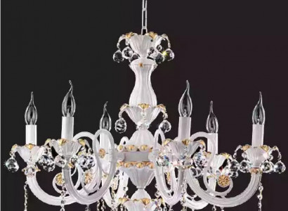 Luxury Chandelier Ceiling Lamp White Crystal
