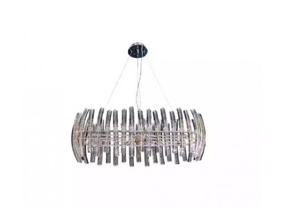 Chandelier crystal for the living room in a luxurious chrome color