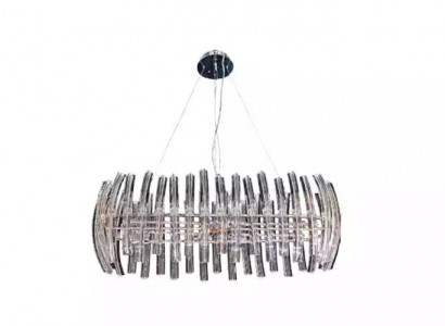 Chandelier crystal for the living room in a luxurious chrome color