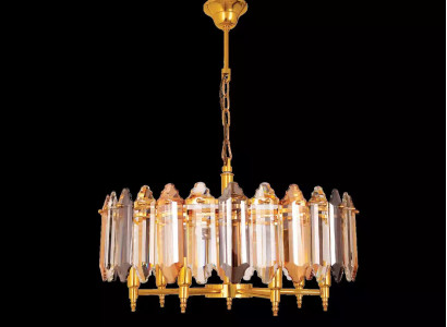 Chandelier Gold Ceiling Lamp Light Golden Hanging Lamp 60x75cm