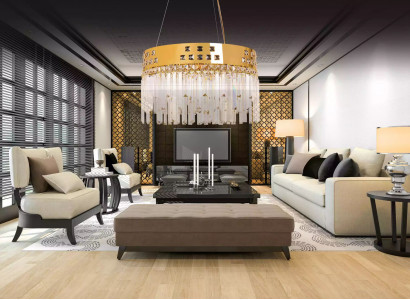 Beautiful Brass-Crystal Chandeliers new Living Room Luxury gold