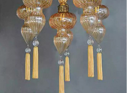 Chandelier Ceiling Light Ceiling Lamp Lamps Glass Yellow Modern