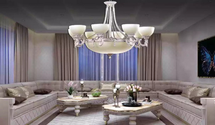 Lamps Ceiling Light Chandelier White Ceiling Lamp Glass Modern