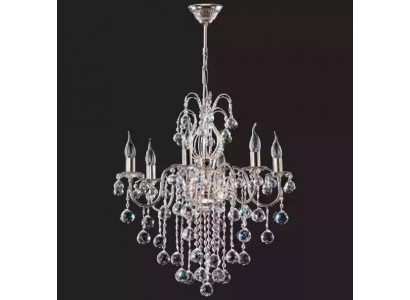 Silver ceiling chandelier crystal lamp