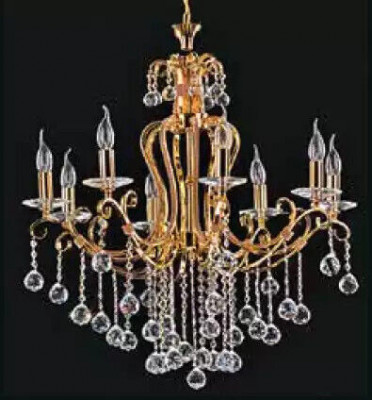 Luxury ceiling chandelier crystal lamp gold