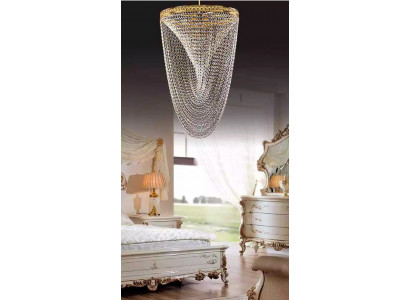 Chandelier Ceiling Light Luxury Gold Ceiling Lamp Crystal Chains
