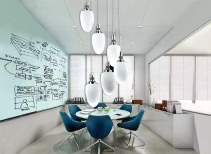 Ceiling Lamp A modern white glass living room luxury 50x130 chrome
