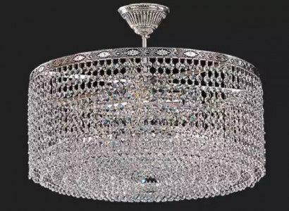 Round ceiling lamp chandelier luxury silver chandelier crystal