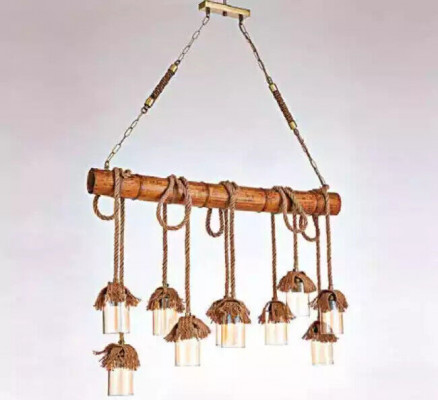 Modern wooden ceiling chandelier pendant ceiling lamp bamboo chandelier