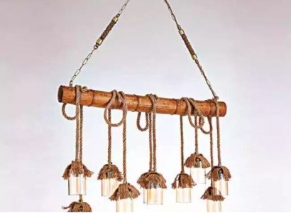 Modern wooden ceiling chandelier pendant ceiling lamp bamboo chandelier