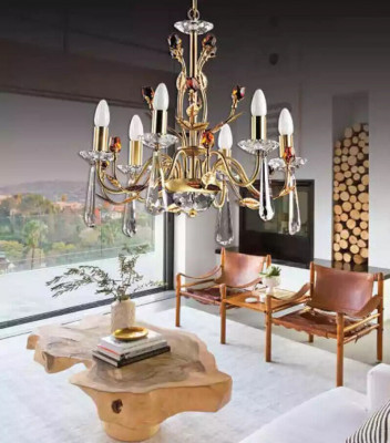 Modern crystal chandelier ceiling lamp hanging crystal lamp