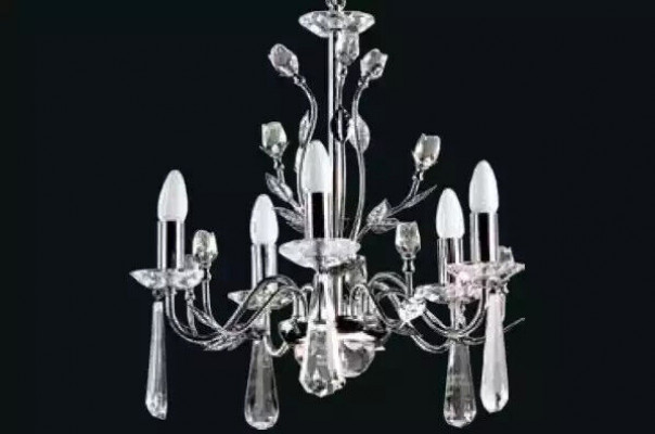 Sibler Crystal Ceiling Light Illuminated Crown Shape Decorative Ceiling Lamp