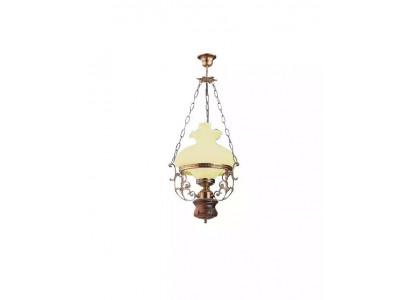 Ceiling lamp, lamp, ceiling chandelier, chandelier, glass, beige, baroque.