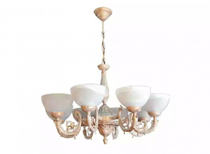 Chandelier Ceiling Light Fixture Ceiling Lamp Lamps Glass Beige Art