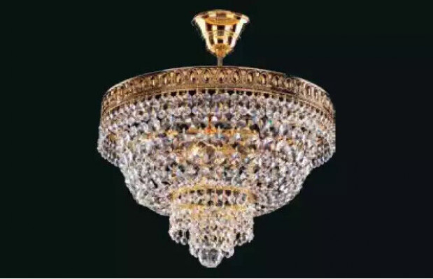 Chandelier Ceiling Light Luxury Gold Ceiling Lamp Crystal Style