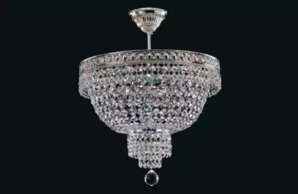 Chandelier Ceiling Light Luxury Silver Crystal Chandelier Ceiling Lamp