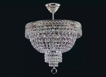 Chandelier Ceiling Light Luxury Silver Crystal Chandelier Ceiling Lamp
