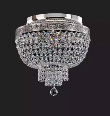 Ceiling lamp, luxurious silver chandelier, crystal chandelier