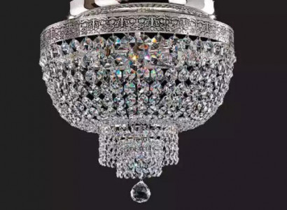 Ceiling lamp, luxurious silver chandelier, crystal chandelier