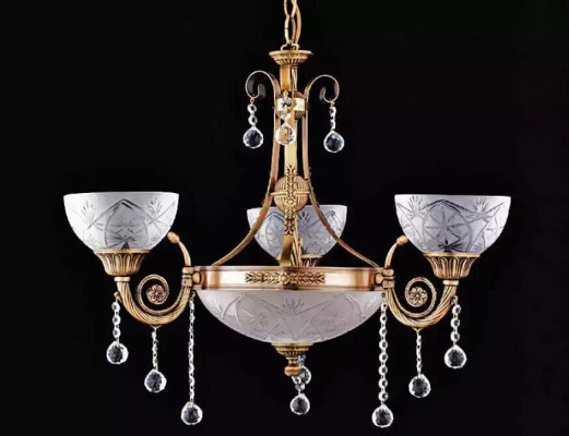 Chandelier Lamp Ceiling Lamp Lighting Fixture Ceiling Light Glass Gold Gray