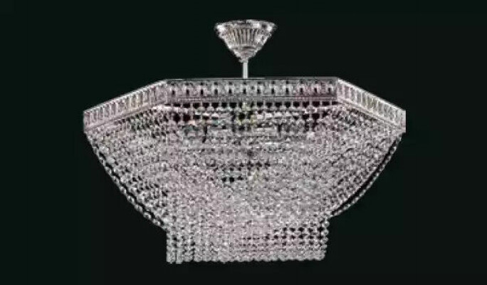 Luxury chandelier ceiling light silver crystal chandelier ceiling lamp