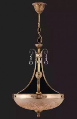 Chandelier Ceiling Lamp Lustre Ceiling Light Lamp Glass Gold Brown