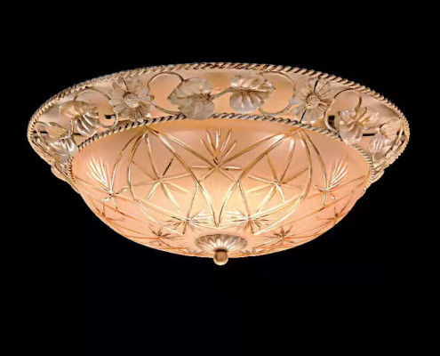 Chandelier Ceiling Light Ceiling Lamp Lamp Glass Gold Round