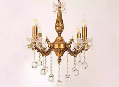 Chandelier Ceiling Light Luxury Gold Ceiling Lamp Crystal Style