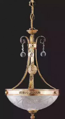 Lamp Ceiling lamp Chandelier Ceiling light Fixture Glass Gold Gray