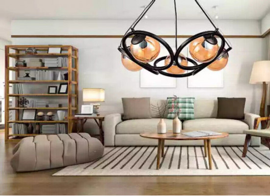 Ceiling lamp A chic lamp for the living room or bedroom new black