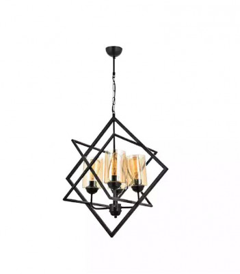 Ceiling lamp pendant light living room luxury indoor black chandelier light